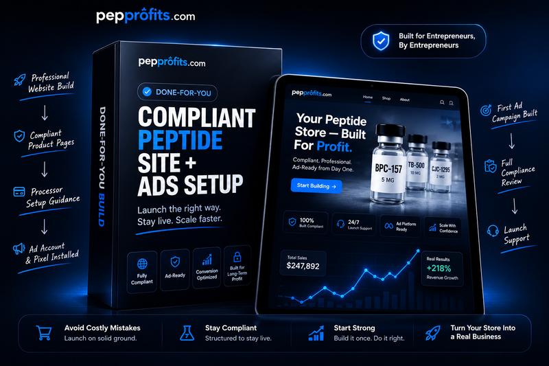 Done-For-You Build: Compliant Peptide Site + Ads Setup